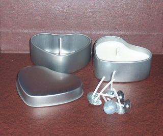   Candle Tins With Lids + 8 Tabbed Wicks For Container Wax Candles