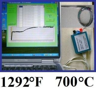 Lab Thermocouple Temperature Chart Recorder Data Logger Computer PC 