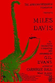Jazz Miles Davis at Carnegie Hall Concert Poster 1963