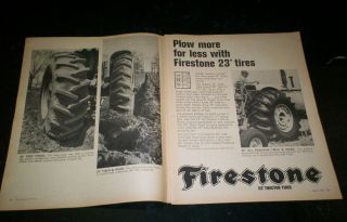 1968 Ad Firestone 23° Tractor Tires Plow More for Less