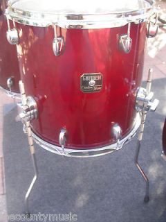 GRETSCH CATALINA MAPLE 14 FLOOR TOM in CHERRY RED LACQUER LOT #J764