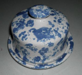 Cole Pottery Blue & White Stoneware Stanford North Carolina Signed 