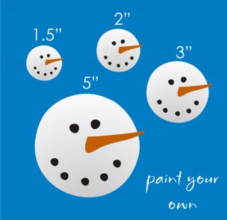   Frosty Snowman Face Carrot Nose Coal Smile Winter craft signs