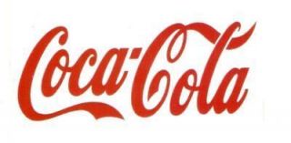 coca cola vinyl decals 4 inch long x 1 1/4 wide