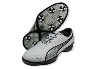 PUMA Men Shoes Cell Fusion White Silver Golf Shoes SZ 8