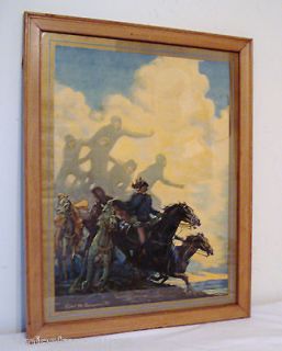 Carl W Rawson 1931 Knute Rockne 4 Horsemen Notre Dame Print Spirit of 