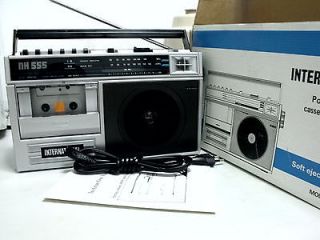   80s RETRO Silver Portable Radio cassette recorder rare must sale