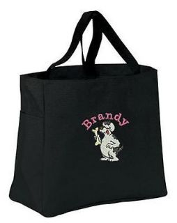New Womans Personalized Tote Bag Cats Dogs + Name Great Girls Gift 