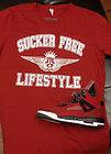 Mens V neck T shirt designed for Jordan Spizike Spizike Gym Red