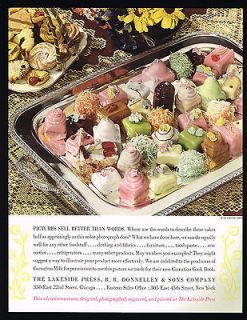 1935 Lakeside Press Advertising Carnation Milk Cook Book Petite Fours 