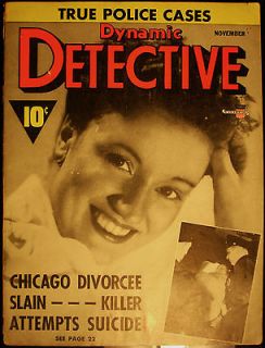 VTG DYNAMIC DETECTIVE 1941 CHICAGO INDIAN MOTORCYCLE AD SUICIDE PULP 