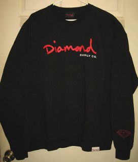 DIAMOND SUPPLY CO Crew Neck Sweater 2XL XXL Logo Company DSC Skate OOP 