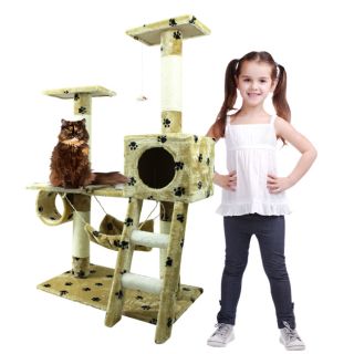 New Cat Tree 47 Play Kitten Condo Furniture Scratching Post Pet House 