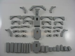 47 LEGO Castle Bluish Gray Arches Brick Lion Head Wall Panels Slopes