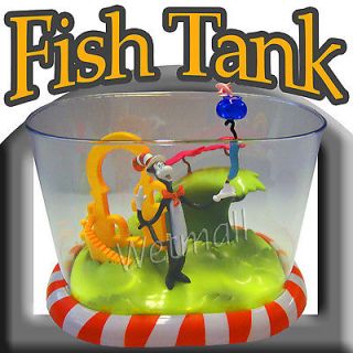 FantaSeas Cat in the Hat 1.6 Gallon Fish Tank Dr. Seuss Aquarium with 