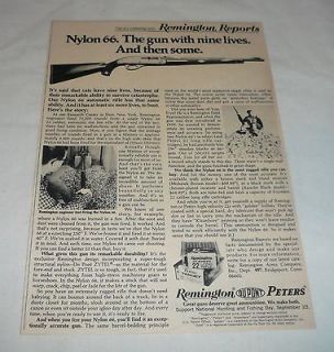 1974 Remington ad ~ TOM FRYE ~ Nylon 66, The Gun With Nine Lives