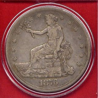 1876 S Trade Silver Dollar Rare Key Date Genuine US Mint Coin San 