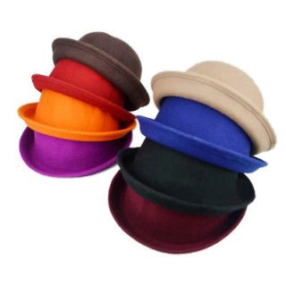 Retro Style Wool New Fashion Women Cute Trendy Bowler Derby Hat Cloche 