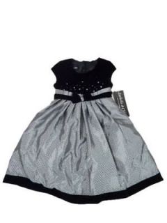 Girls 24 Months Isobella & Chloe Black Silver Formal Dress