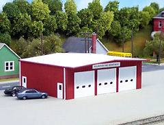 Pikestuff (HO Scale) #192    Fire Station Kit   RED   NIB