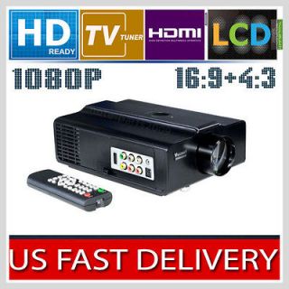 HD 1080P Projector Cheap LED Projector Support PS3 DVD WII XBOX 