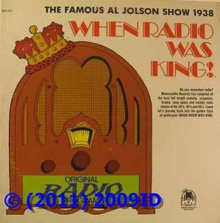 AL JOLSON   THE FAMOUS AL JOLSON SHOW 1938 (WHEN RADIO WAS KING 