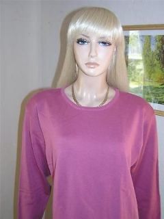 Dress Barn Woman Mauve Soft Acrylic Blend Pull Over Knit Top Sweater 