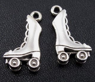   Sell 8pcs Tibetan Silver Roller Skates Fashion European Charms Beads