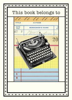 Cavallini & Co. Vintage Typewriter Bookplate Set