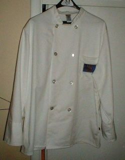 MINT White CHEF DESIGNS Mens Classic CHEF COAT Jacket Size LG Chest 