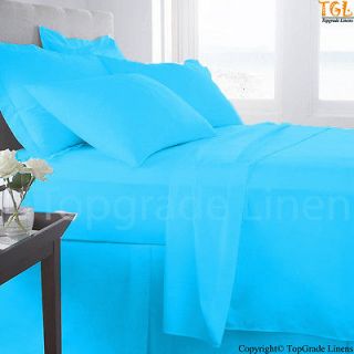   Robin egg Blue Color 1000TC Bedding Egyptian Cotton Queen Sheet Set