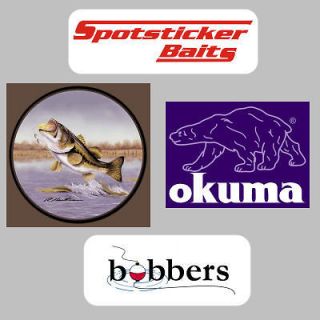 FISHING DECALS STICKERS BOBBERS OKUMA PERFECT CATCH S BAITS