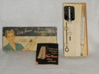 1950s Betty Furness Chaney Westinghouse Thermometer Set Candy Meat 