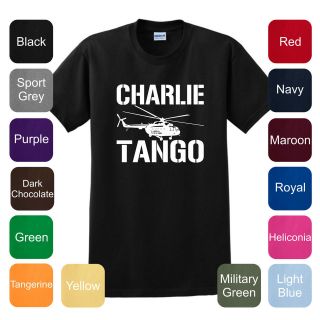 Charlie Tango T Shirt 50 Fifty Shades of Grey Book Inspired Helicopter 