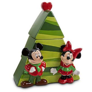 Disney Mickey and Minnie Mouse Cookie Jar   Holiday