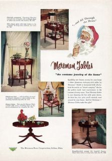 MERSMAN TABLES AD   Celina Ohio   End Tables, etc   1952