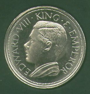 1936 Britain King Edward VIII Abdicated Pattern Crown Coin UNC in 