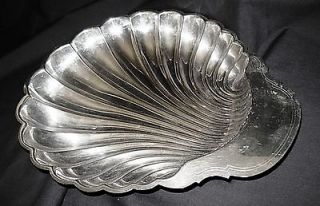 Vintage Wm. Rogers 895 Large Silver Plate Seashell Dish/Serving Tray