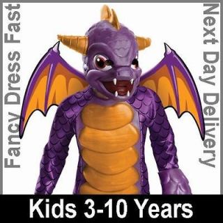 Child Licensed Skylanders Deluxe Spyro Fancy Dress Dragon Costume Kids 