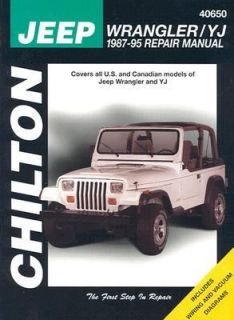 Jeep Wrangler and YJ, 1987 95 by Chilton Designs Publishers Staff 1999 