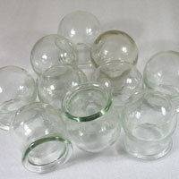 Medical Glass Fire Cupping, Chinese Massage, Anti Cellulite, Set of 10 