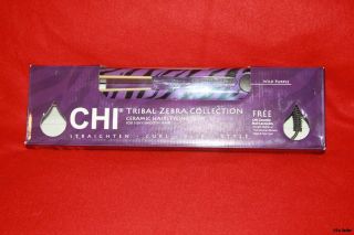 Tribal Chi Zebra Collection 1 Flat Straightening Hair Style Iron WILD 