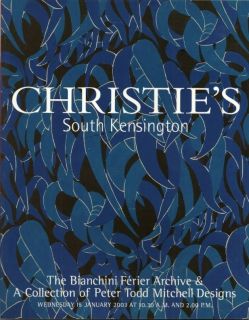 CHRISTIES Textile Design Bianchini Ferier Todd Mitchell Raoul Dufy 
