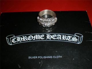 Chrome Hearts Sterling silver/Diamond​s ring *RARE* size 8.5