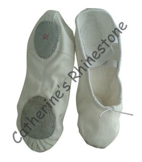 Child White split sole Canvas Ballet Slippers shoes Size 10   3.5 