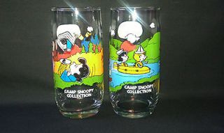   Camp Snoopy PEANUTS Glasses   Charles M. Schulz   Mint condition