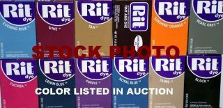 RIT Fabric Dyes/Tints & Laundry Treatments ~ CHOOSE YOUR COLOR **NEW