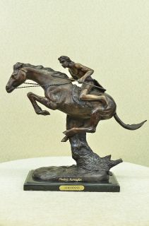 Cheyenne by Frederic Remington Solid Bronze Sculpture Statue Signed 