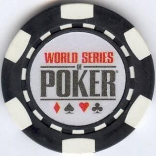 10 gm clay WSOP poker chips roll of 50   Black   World Series of Poker