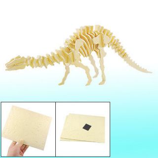 Child Apatosaurus Dinosaur Design Woodcraft Puzzle Toy